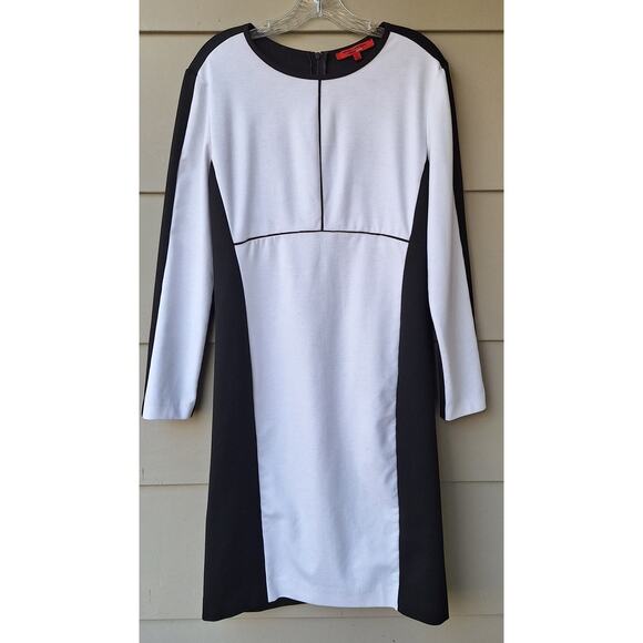 Narciso Rodriguez x NATION Black and White Sheath Knee length Dress XL Career - Picture 2 of 8